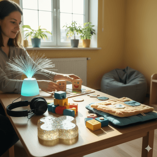 Brinquedos para autismo adaptados para uso terapêutico